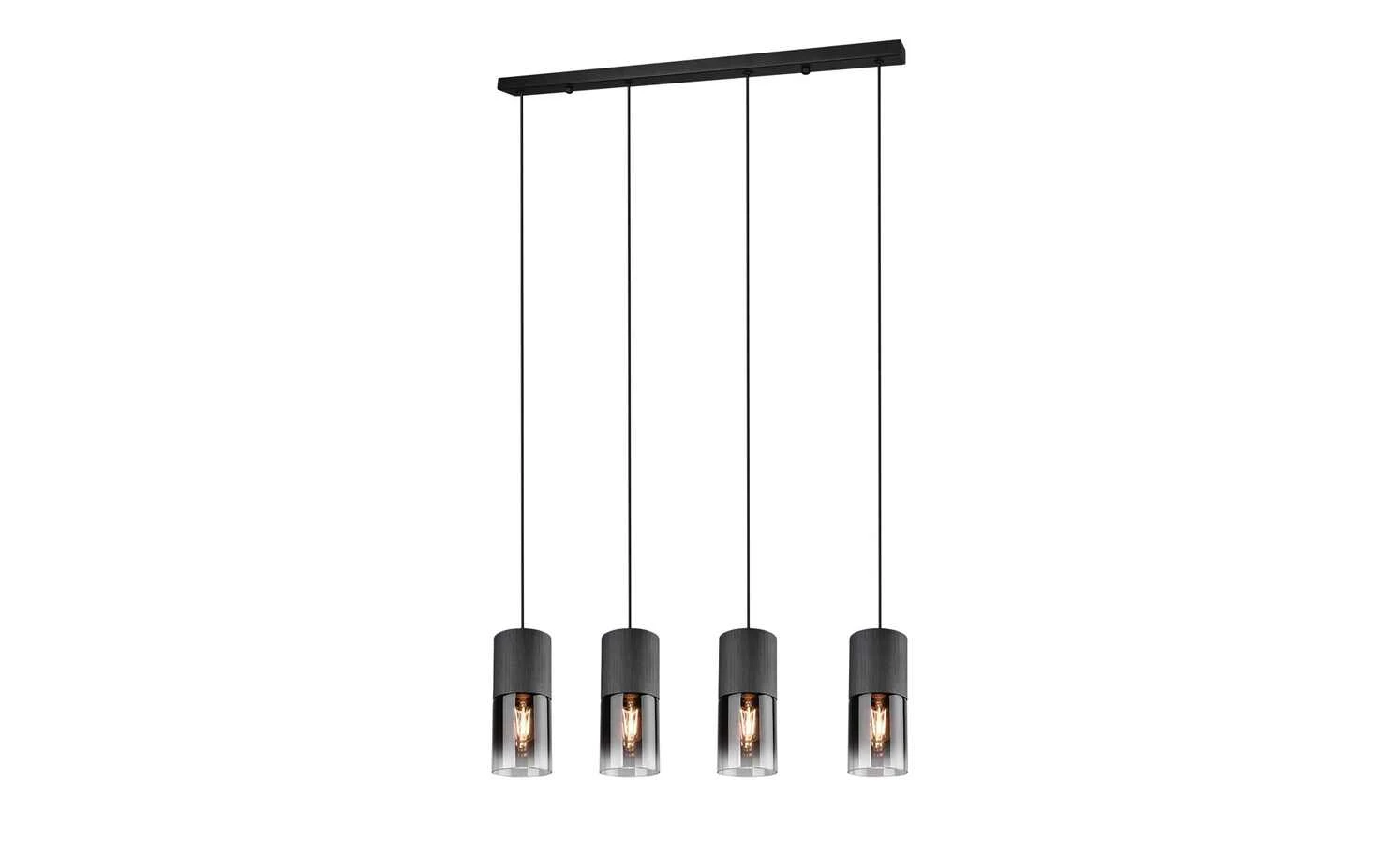 Trio Pendelleuchte, 4-flammig, Rauchglas schwarz 3 Trio Pendelleuchte, 4-flammig, Rauchglas schwarz – Bild 3