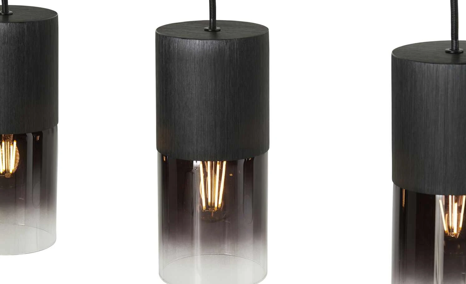 Trio Pendelleuchte, 4-flammig, Rauchglas schwarz 9 Trio Pendelleuchte, 4-flammig, Rauchglas schwarz – Bild 9