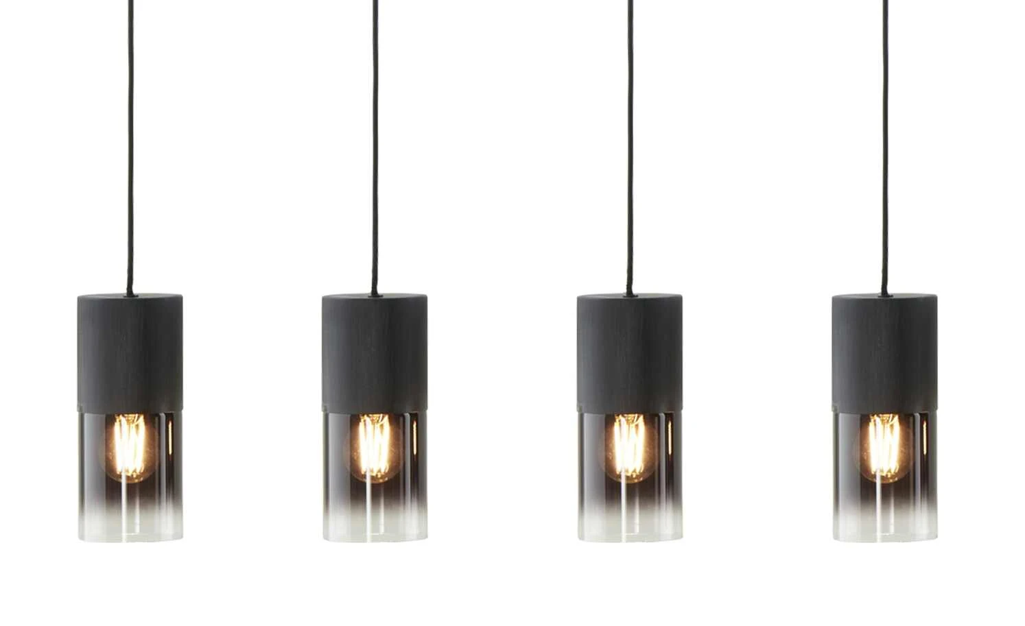 Trio Pendelleuchte, 4-flammig, Rauchglas schwarz 2 Trio Pendelleuchte, 4-flammig, Rauchglas schwarz – Bild 2