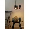 Trio Pendelleuchte, 3-flammig, Rauchglas schwarz