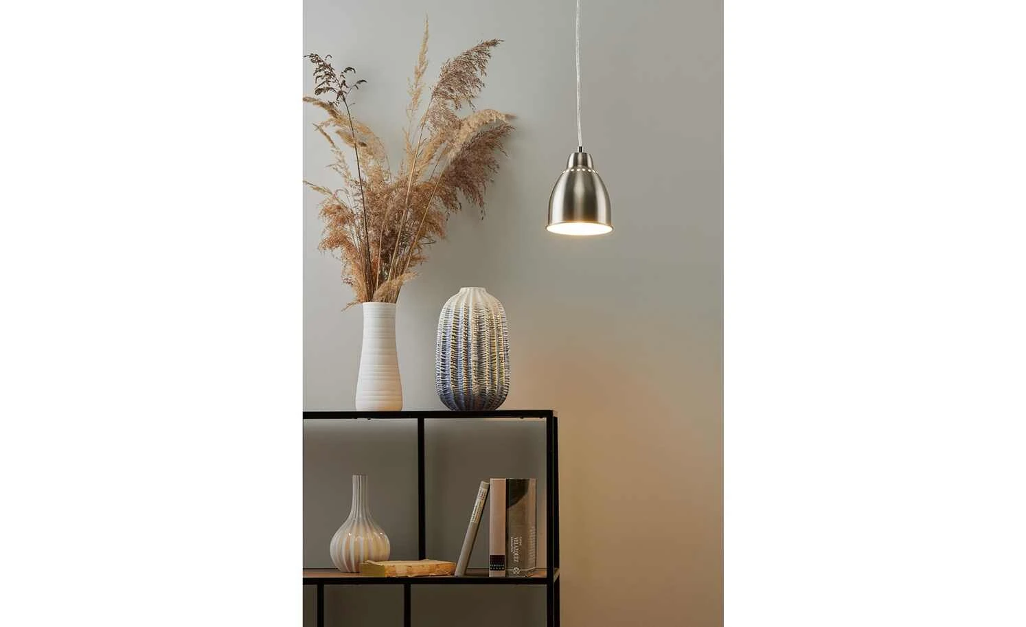 Pendelleuchte, 1-flammig, Metall eisenfarben | silberfarben 1 Pendelleuchte, 1-flammig, Metall eisenfarben | silberfarben