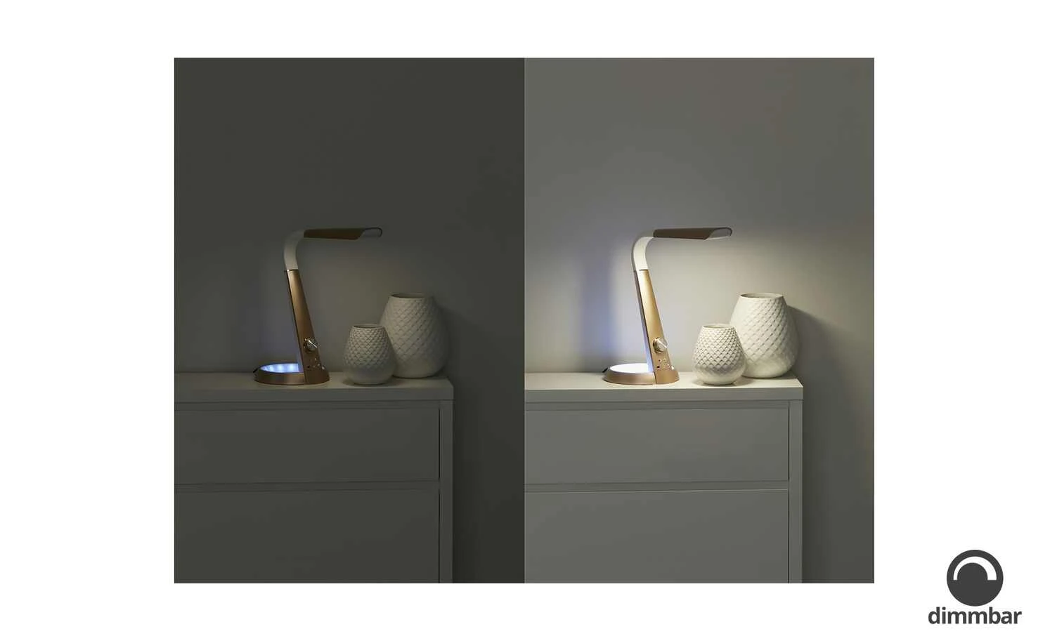 Meisterleuchten LED-Tischleuchte, 1-flammig, weiß/rose´ 2 Meisterleuchten LED-Tischleuchte, 1-flammig, weiß/rose´ – Bild 2