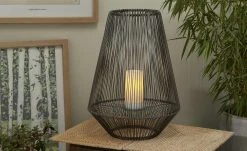 Trio Solar-Außen-Tischleuchte, grau ´groß´