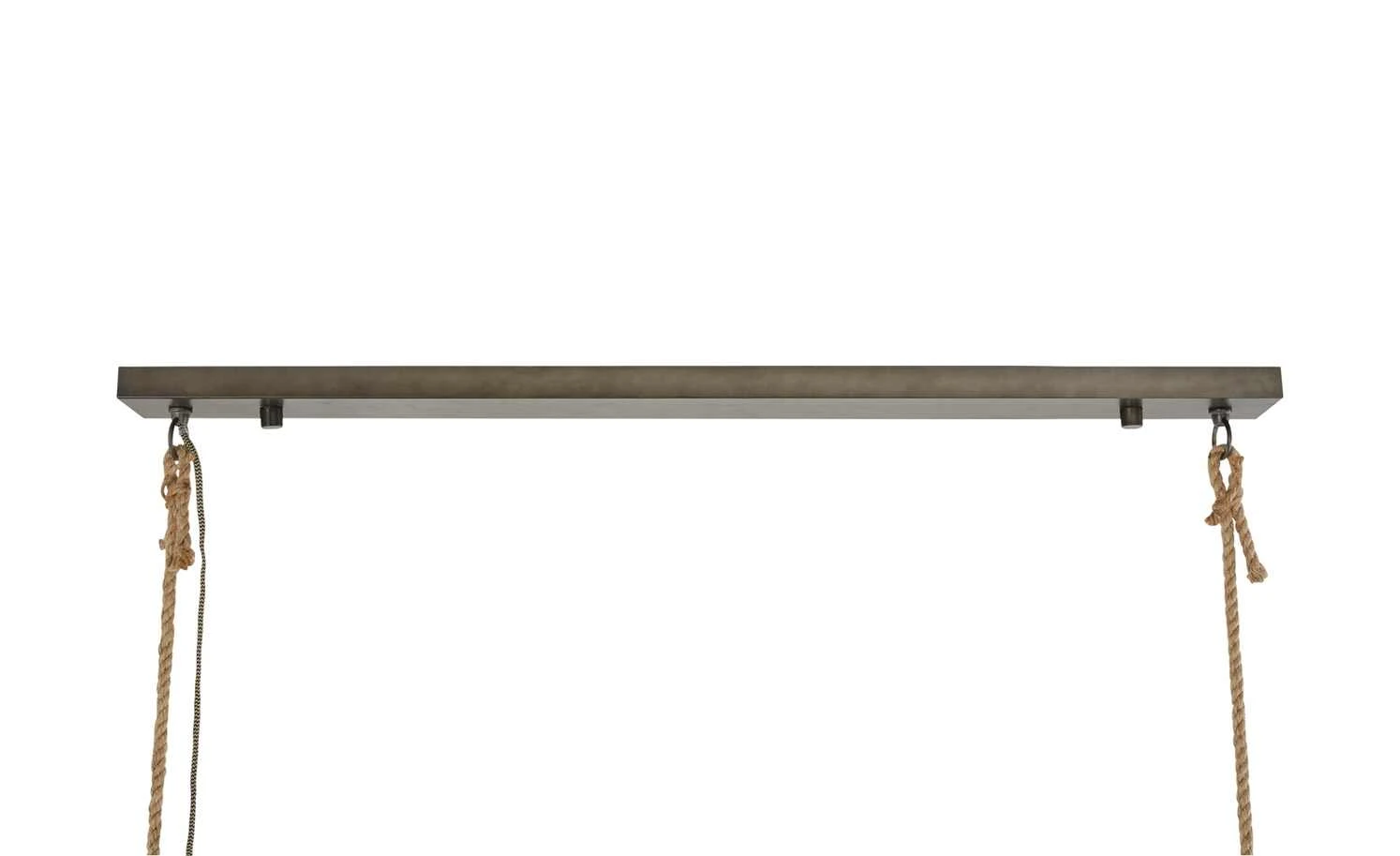 Pendelleuchte, 3-flammig, schwarz/Holz mit Tau 6 Pendelleuchte, 3-flammig, schwarz/Holz mit Tau – Bild 6