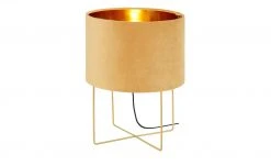 Fischer-Honsel Tischleuchte, 1-flammig, gelb Samt `klein´ | 32|cm Gelb -Innenleuchten Verkaufsladen 11686918 2 202112281240