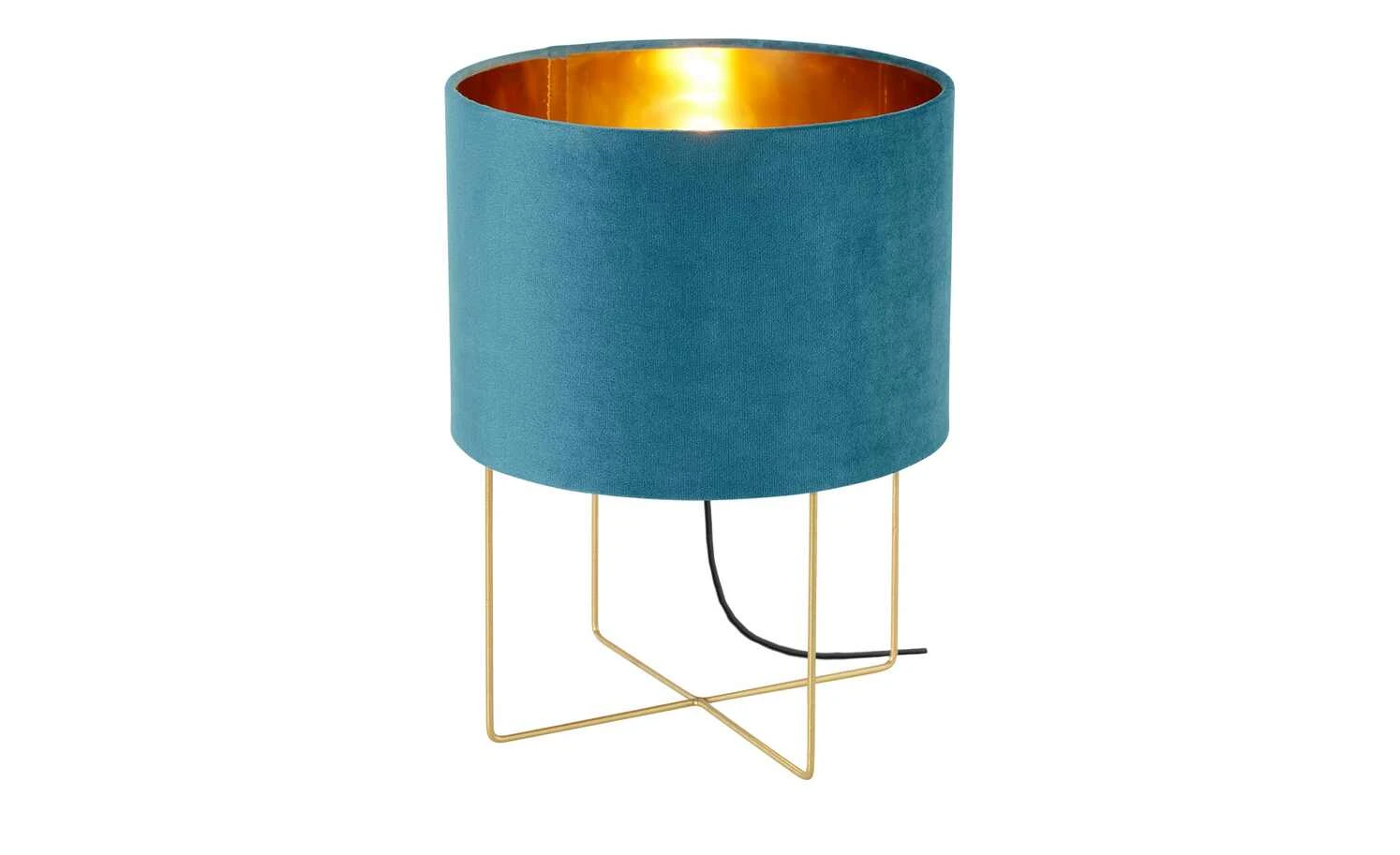 Fischer-Honsel Tischleuchte, 1-flammig, türkis Samt `klein´ | 32|cm Blau, Grün 6 Fischer-Honsel Tischleuchte, 1-flammig, türkis Samt `klein´ | 32|cm Blau, Grün – Bild 6