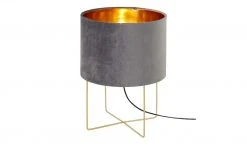 Fischer-Honsel Tischleuchte, 1-flammig, grau Samt `klein´ | 32|cm Grau -Innenleuchten Verkaufsladen 11686924 7 202112281240