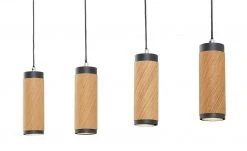 Pendelleuchte, 4-flammig, Eiche/schwarz -Innenleuchten Verkaufsladen 11686935 3 202205062232