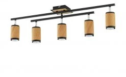 Deckenstrahler, 5-flammig, Eiche / schwarz 11 Deckenstrahler, 5-flammig, Eiche / schwarz -Innenleuchten Verkaufsladen 11686936 3 202203081236