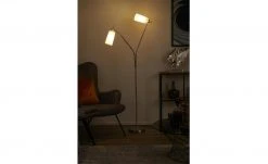 Leseleuchte, 2-flammig, Nickel-matt