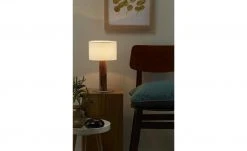 Tischleuchte, 1-flammig, Eukalyptusholz