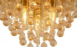 Deckenleuchte, 3-flammig, Behang goldfarben 7 Deckenleuchte, 3-flammig, Behang goldfarben -Innenleuchten Verkaufsladen 11686945 4 202202231234