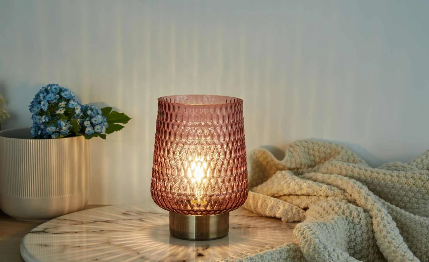 Mobile-Tischleuchte, Glas rosa, groß | Rosa 21|cm 2 Mobile-Tischleuchte, Glas rosa, groß | Rosa 21|cm – Bild 2