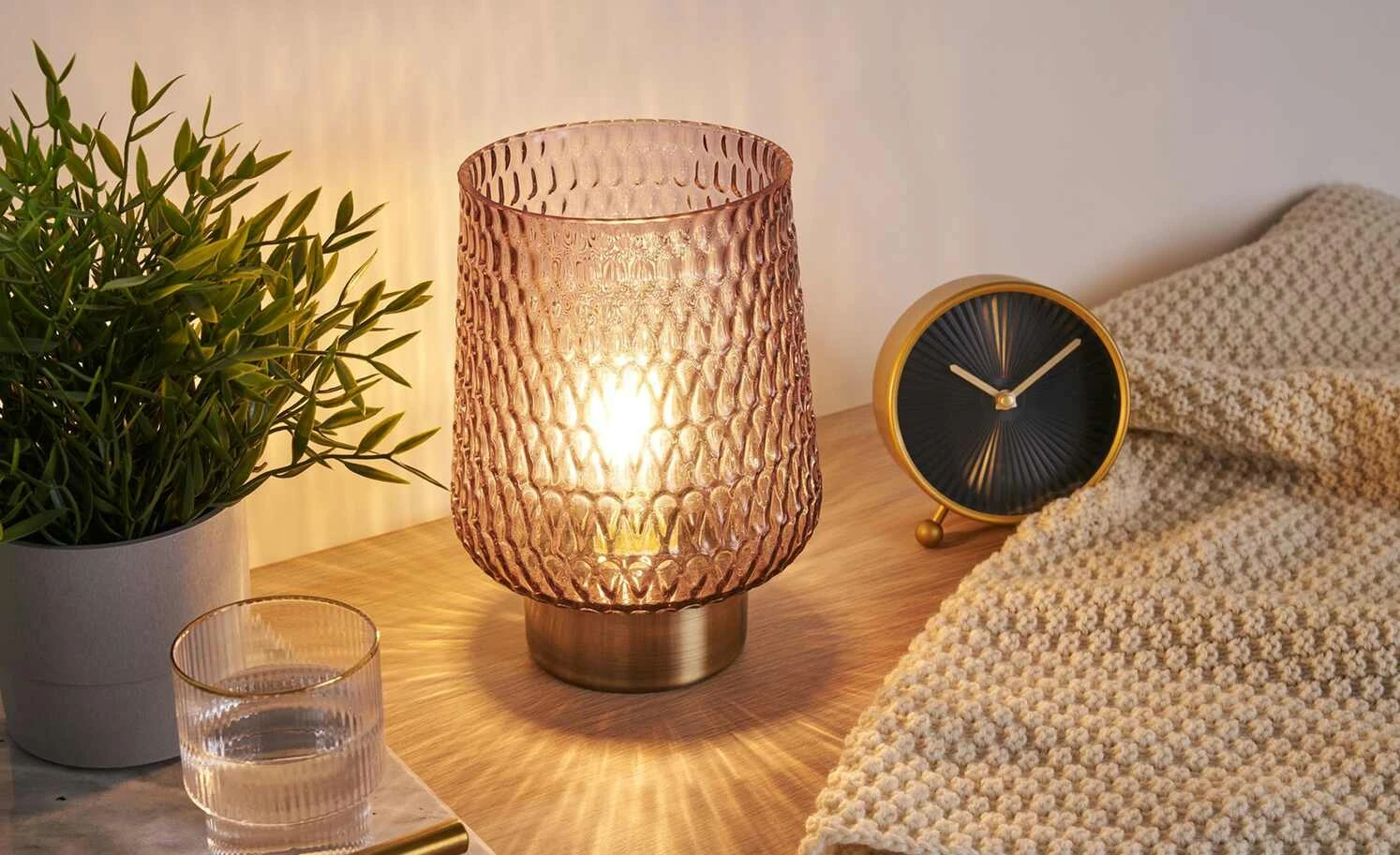 Mobile-Tischleuchte, Glas braun, groß | Braun 21|cm 2 Mobile-Tischleuchte, Glas braun, groß | Braun 21|cm – Bild 2