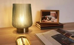 Mobile-Tischleuchte, Glas türkis, groß | Blau 26|cm