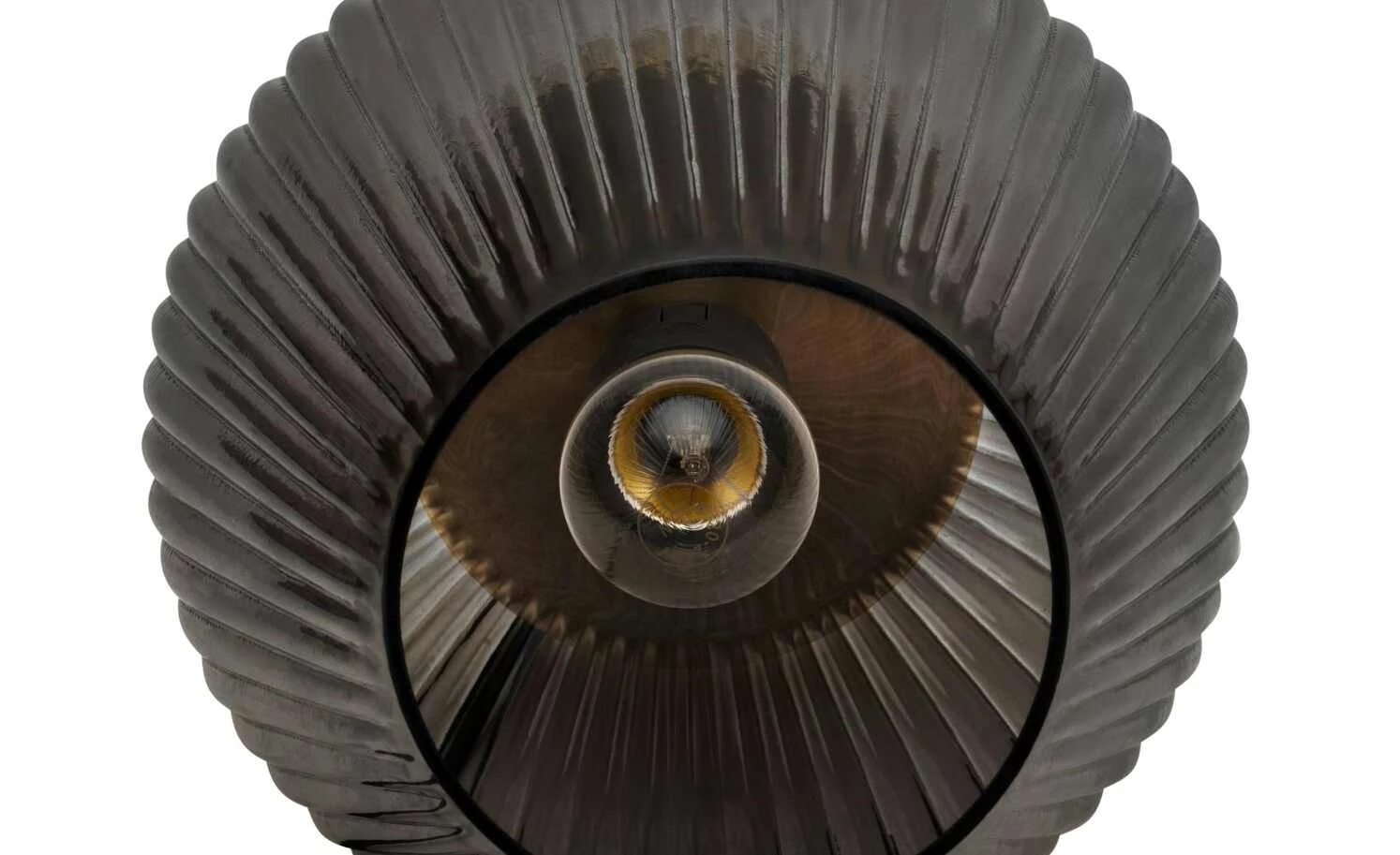 Tischleuchte, 1-flammig, Rauchglas/ messingfarben 4 Tischleuchte, 1-flammig, Rauchglas/ messingfarben – Bild 4