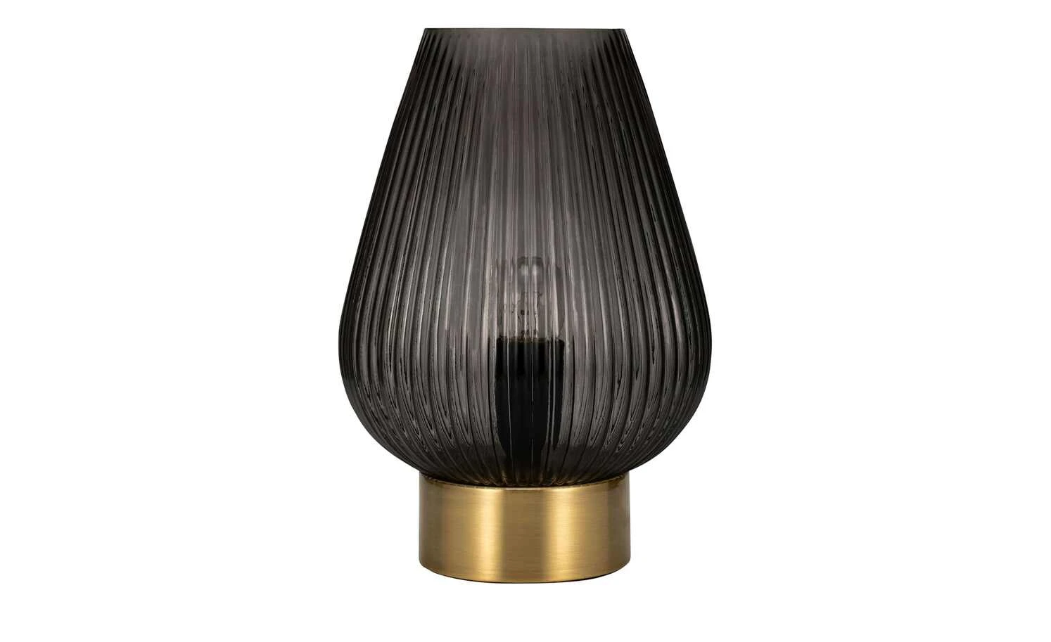 Tischleuchte, 1-flammig, Rauchglas/ messingfarben 3 Tischleuchte, 1-flammig, Rauchglas/ messingfarben – Bild 3