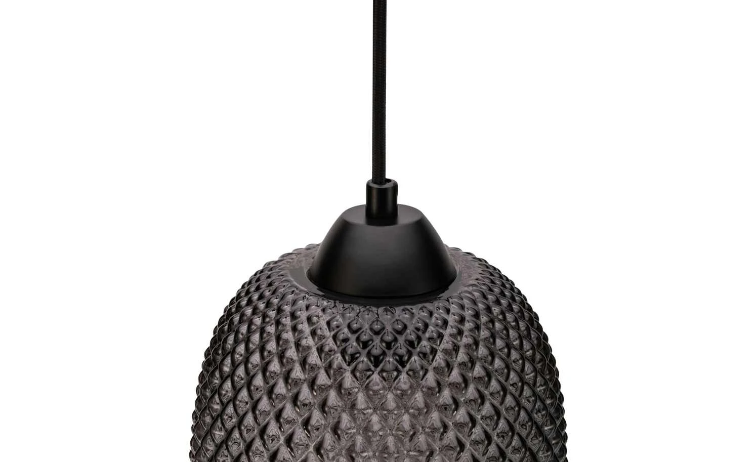 Pendelleuchte, 1-flammig, Rauchglas mit Struktur 6 Pendelleuchte, 1-flammig, Rauchglas mit Struktur – Bild 6