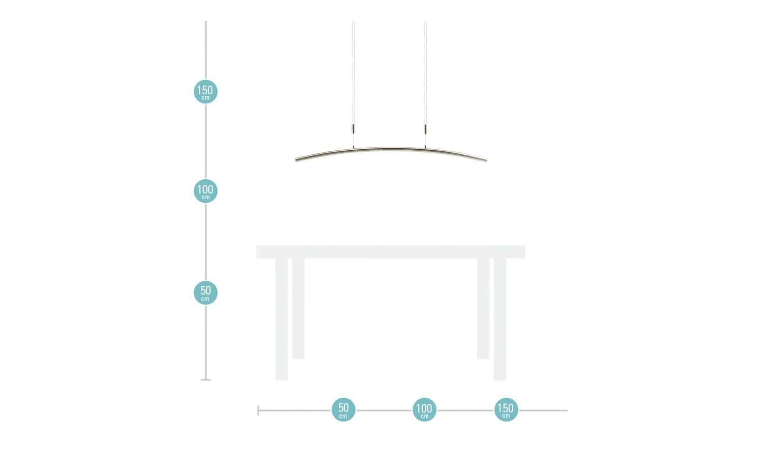 KHG LED-Pendelleuchte, Nickel matt 10 KHG LED-Pendelleuchte, Nickel matt – Bild 10