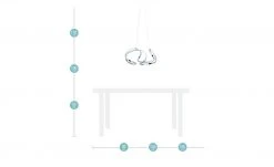 KHG LED-Pendelleuchte, chrom, geschwungen `klein` -Innenleuchten Verkaufsladen 11686999 2 202207271302