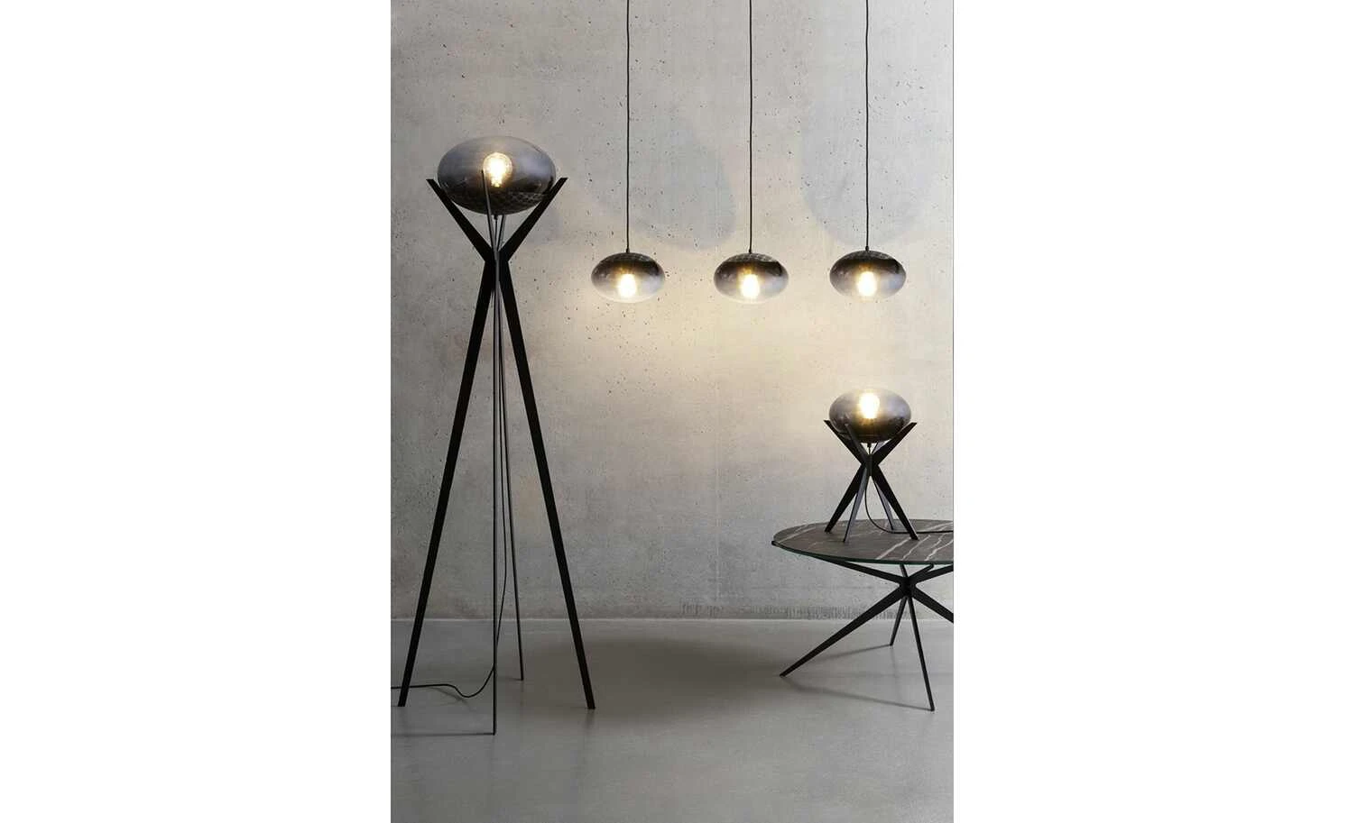 Hängeleuchte 3-flammig Curves Lights 1 Hängeleuchte 3-flammig Curves Lights