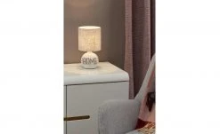 Trio Keramik-Tischleuchte, 1-flammig, grau ´Home`