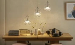 Wofi LED-Pendelleuchte 3-flammig, chrom, Kristalloptik ´Rondell´