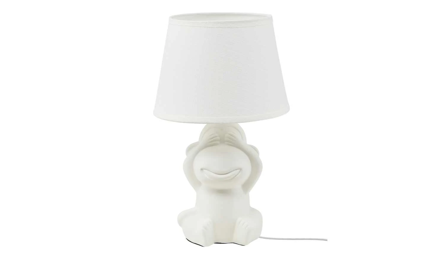 Trio Keramik-Tischleuchte, 1-flammig, weiß 2 Trio Keramik-Tischleuchte, 1-flammig, weiß – Bild 2