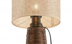 Trio Tischleuchte, 2-flammig, Rattangeflecht -Innenleuchten Verkaufsladen 11687136 2 202205041236