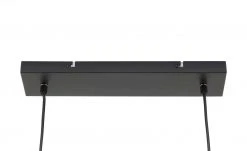 Trio Pendelleuchte, 4-flammig, Holz/ Stoffschirm schwarz/goldfarben -Innenleuchten Verkaufsladen 11687145 5 202201251234