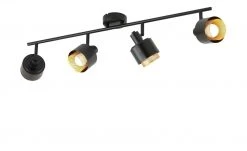 Wofi Deckenstrahler, 4-flammig, schwarz/gold -Innenleuchten Verkaufsladen 11687158 4 202202071235