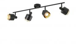 Wofi Deckenstrahler, 4-flammig, schwarz/gold -Innenleuchten Verkaufsladen 11687158 6 202202071235