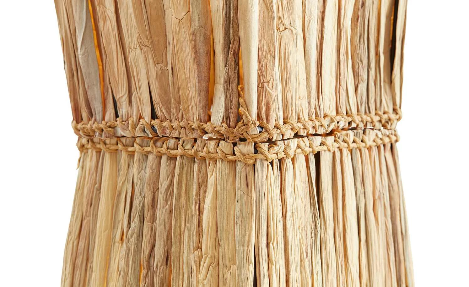 Stehleuchte, 2-flammig, Metall mit Grasgeflecht 5 Stehleuchte, 2-flammig, Metall mit Grasgeflecht – Bild 5