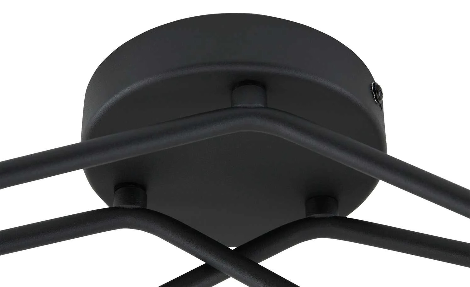 Deckenleuchte, 6-flammig, schwarz, Draht-Rattan 4 Deckenleuchte, 6-flammig, schwarz, Draht-Rattan – Bild 4