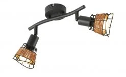 Deckenstrahler 2-flammig, Draht/ Rattan 8 Deckenstrahler 2-flammig, Draht/ Rattan -Innenleuchten Verkaufsladen 11687181 2 202202071235