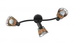 Deckenstrahler 3-flammig, Draht/ Rattan -Innenleuchten Verkaufsladen 11687182 3 202202071235