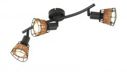 Deckenstrahler 3-flammig, Draht/ Rattan -Innenleuchten Verkaufsladen 11687182 4 202202071235
