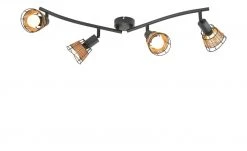 Deckenstrahler 4-flammig, Draht/ Rattan -Innenleuchten Verkaufsladen 11687183 3 202202071235