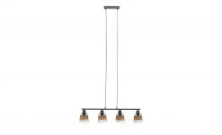 Pendelleuchte, 4-flammig, schwarz, Draht/ Rattan 8 Pendelleuchte, 4-flammig, schwarz, Draht/ Rattan -Innenleuchten Verkaufsladen 11687184 1 202201261235