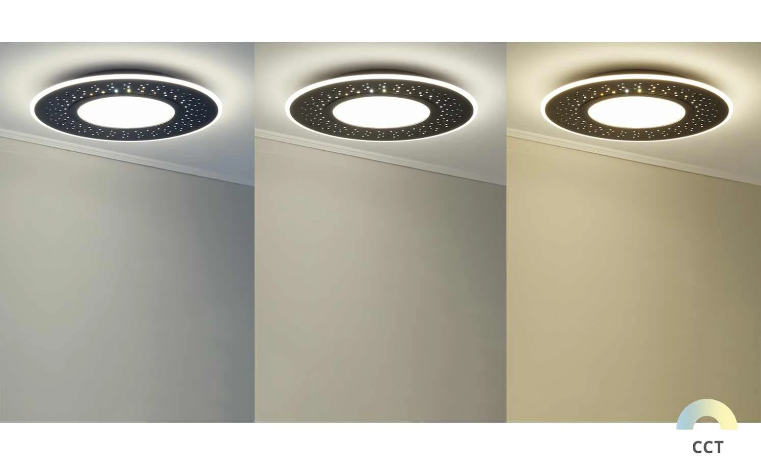 Trio LED-Deckenleuchte , schwarz mit Fernbedienung 2 Trio LED-Deckenleuchte , schwarz mit Fernbedienung – Bild 2