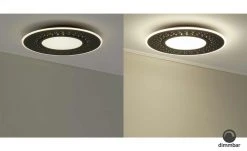 Trio LED-Deckenleuchte , schwarz mit Fernbedienung