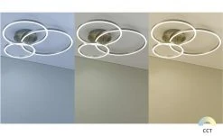 Trio LED Deckenleuchte, Nickel 3 Ringe -Innenleuchten Verkaufsladen 11687195 7 202202071235