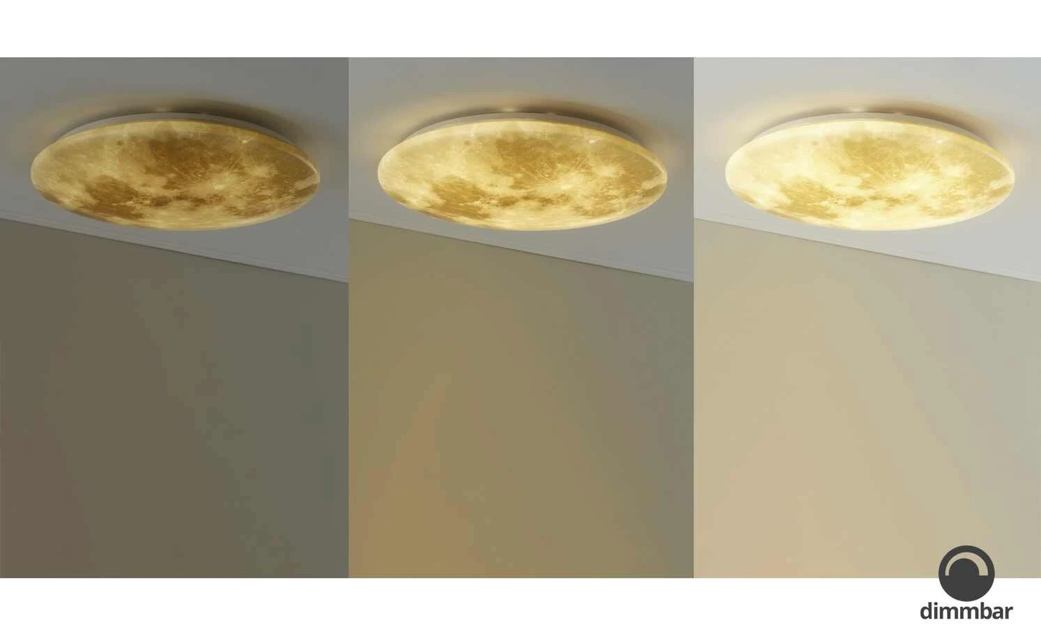 Trio LED-Deckenleuchte in Mondoptik `groß` | 40|W 1 Trio LED-Deckenleuchte in Mondoptik `groß` | 40|W