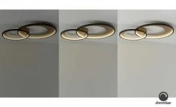 Trio LED-Deckenleuchte, schwarz/ gold ´groß´ | 36|W