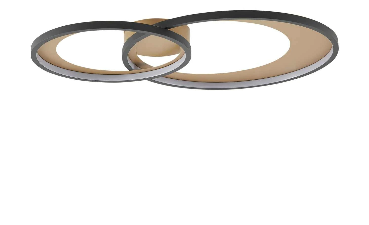 Trio LED-Deckenleuchte, schwarz/ gold ´groß´ | 36|W 3 Trio LED-Deckenleuchte, schwarz/ gold ´groß´ | 36|W – Bild 3