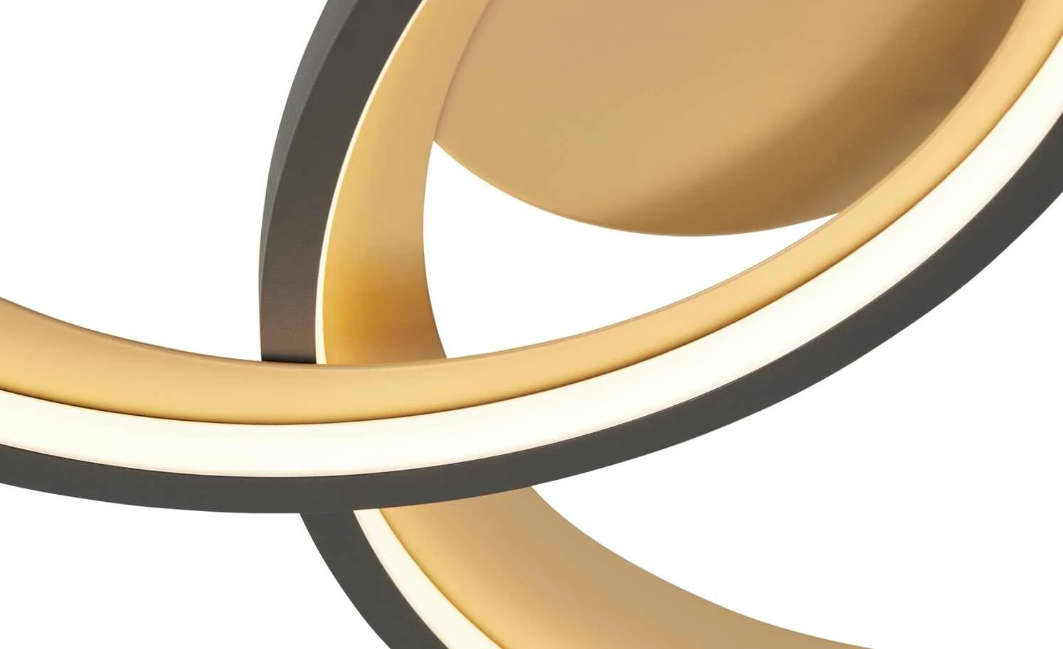 Trio LED-Deckenleuchte, schwarz/ gold ´groß´ | 36|W 5 Trio LED-Deckenleuchte, schwarz/ gold ´groß´ | 36|W – Bild 5