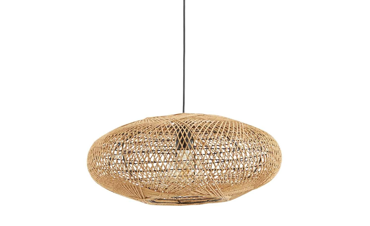 Trio Perndelleuchte, 1-flammig, mit Sisal Schirm 2 Trio Perndelleuchte, 1-flammig, mit Sisal Schirm – Bild 2