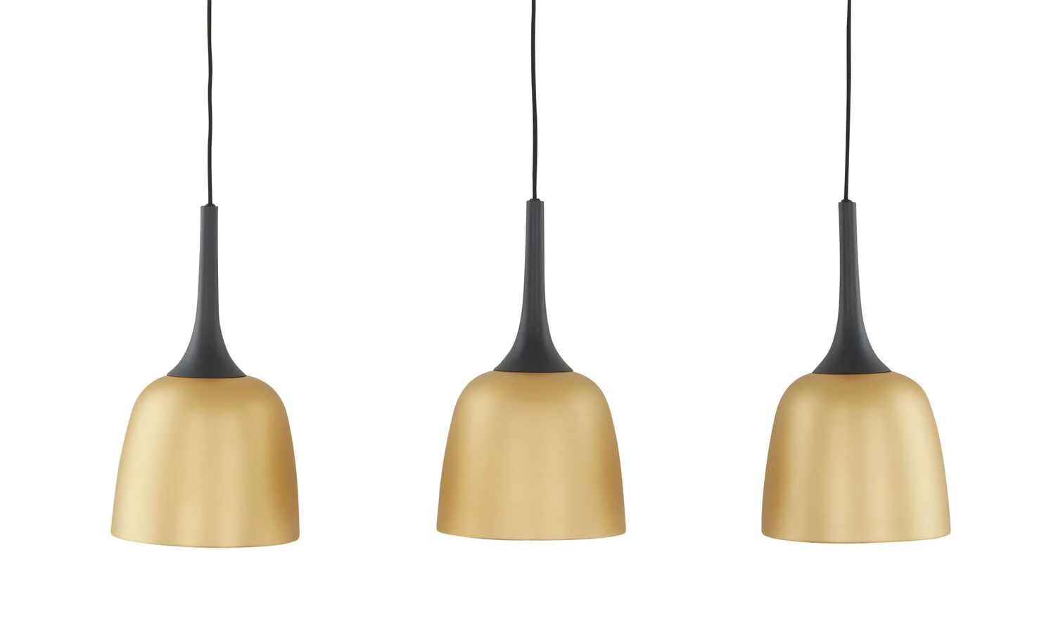 Trio Pendelleuchte, 3-flammig, Messing-matt 2 Trio Pendelleuchte, 3-flammig, Messing-matt – Bild 2