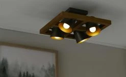 Trio Deckenstrahler, 4-flammig, Nickel-antik