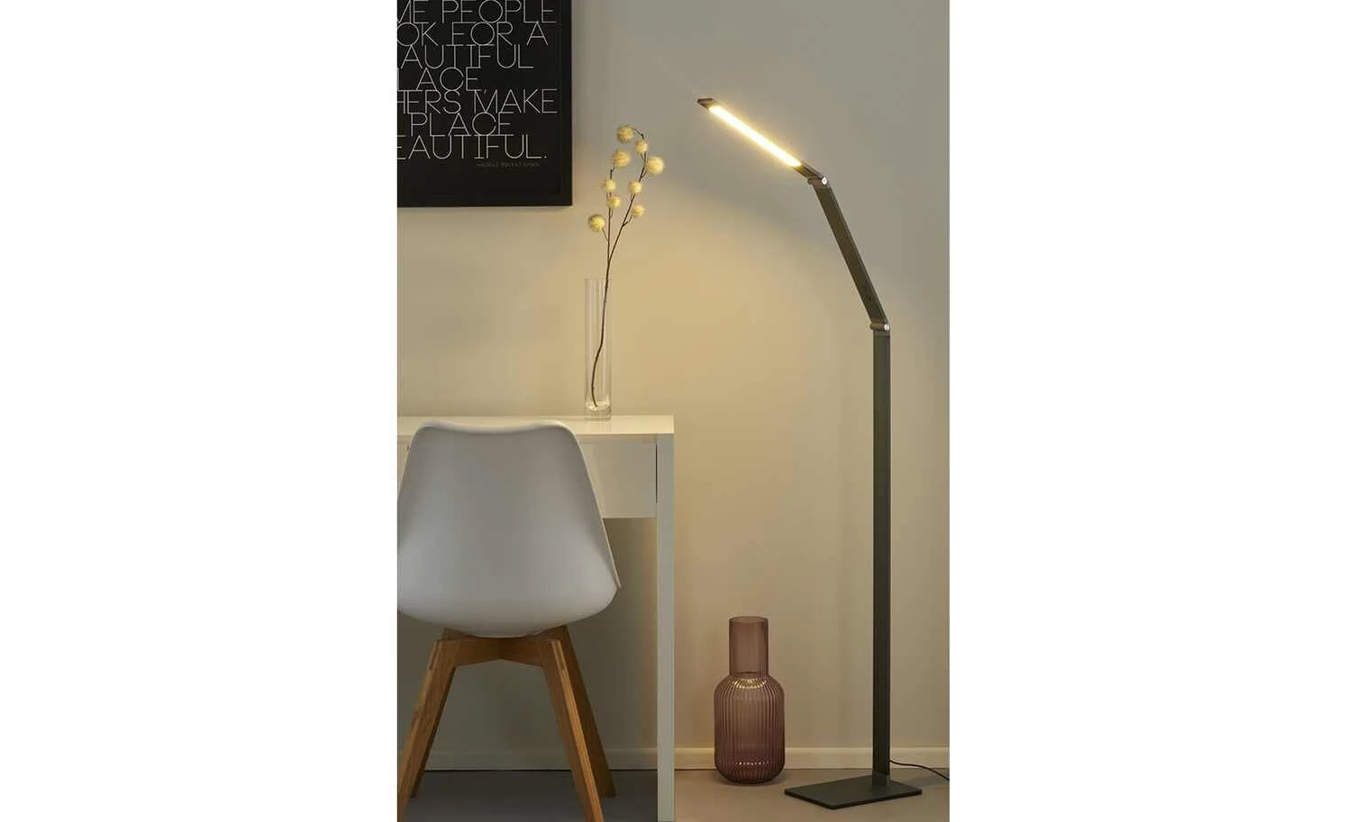 Fischer-Honsel LED-Stehleuchte, anthrazit-grau mit Dimmer | Schwarz 3 Fischer-Honsel LED-Stehleuchte, anthrazit-grau mit Dimmer | Schwarz – Bild 3